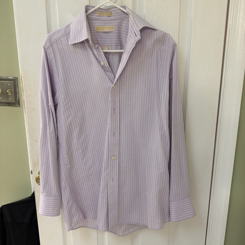 Michael Kors Lavender Striped Men's Shirt